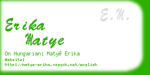 erika matye business card