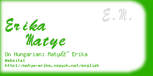 erika matye business card